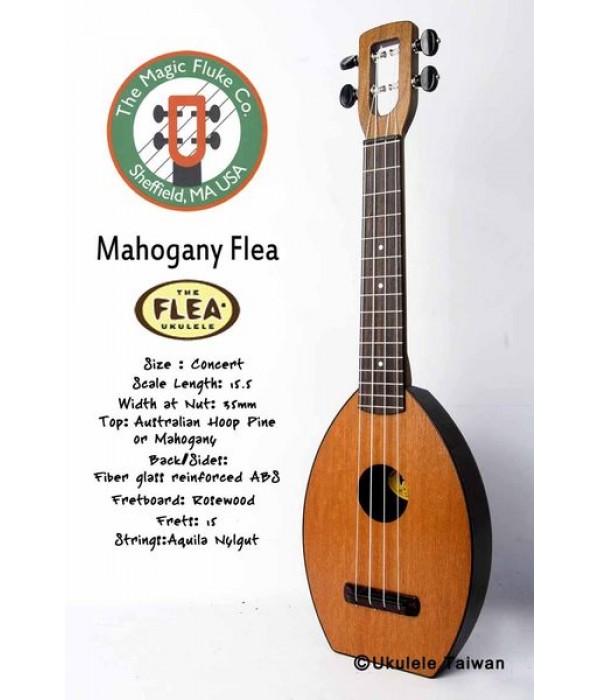 【台灣烏克麗麗 專門店】Flea 瘋狂跳蚤全面侵台! Mahogany Flea ukulele 23吋 美國原廠製造 (附琴袋+調音器+教材)